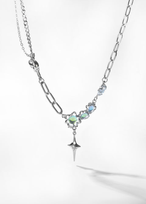 Opal Cross Necklace