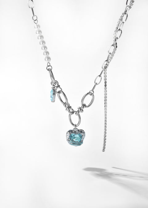 Aquamarine Heart Necklace