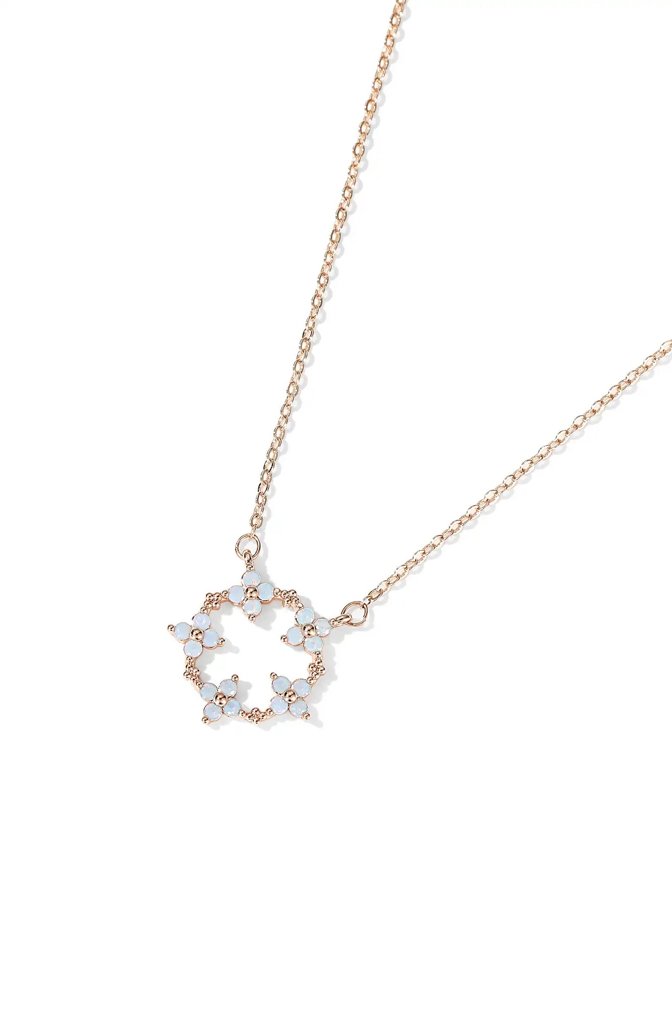 flower necklace, flower pendant necklace