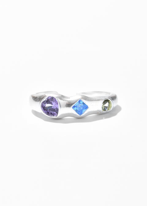 Stardust with clear gemstones in various hues and cuts.