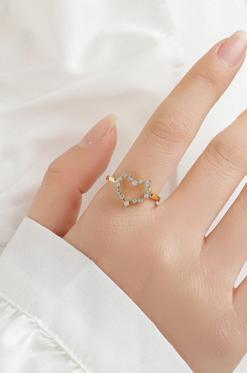 heart halo ring