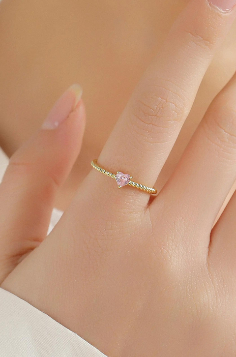 heart halo ring