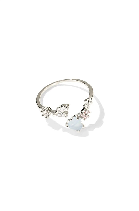 Flower Heart Stackable Ring