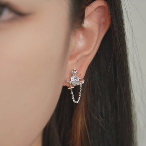 Cross Hoop Earrings