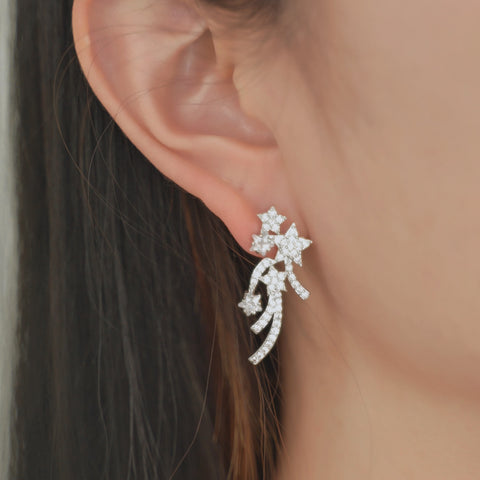 Stellar Comet Star Drop Earrings