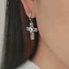 hoop cross earrings