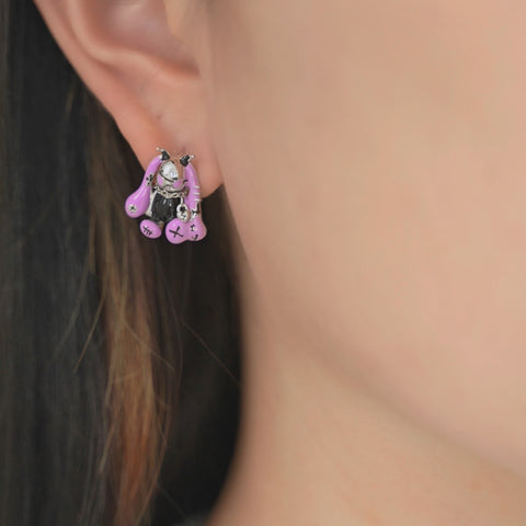 Purple Hare Drop Earrings