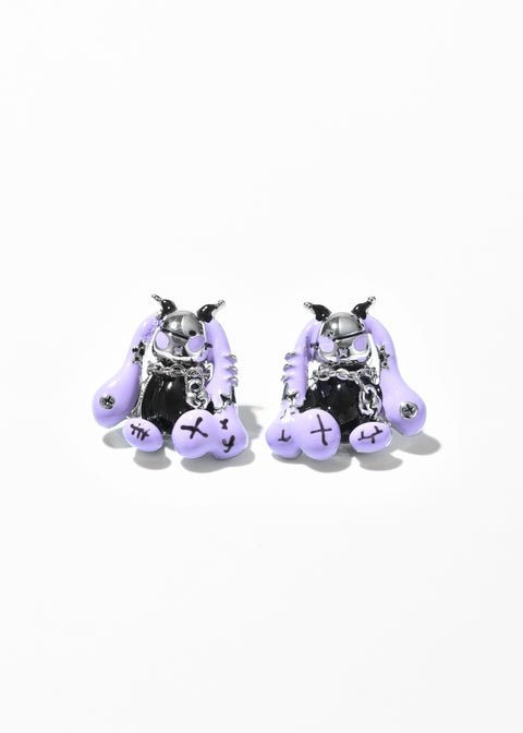 Purple Hare Drop Earrings