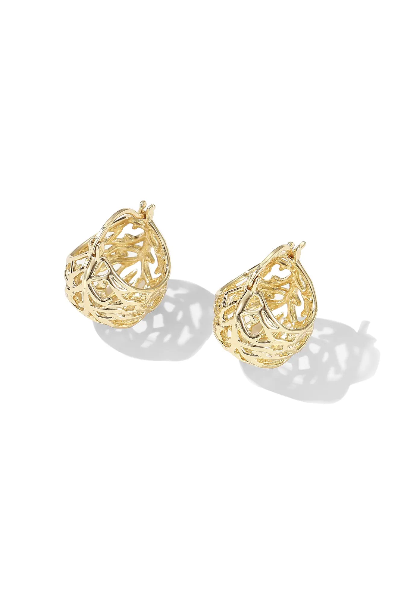 Gold Filigree Ball Earrings