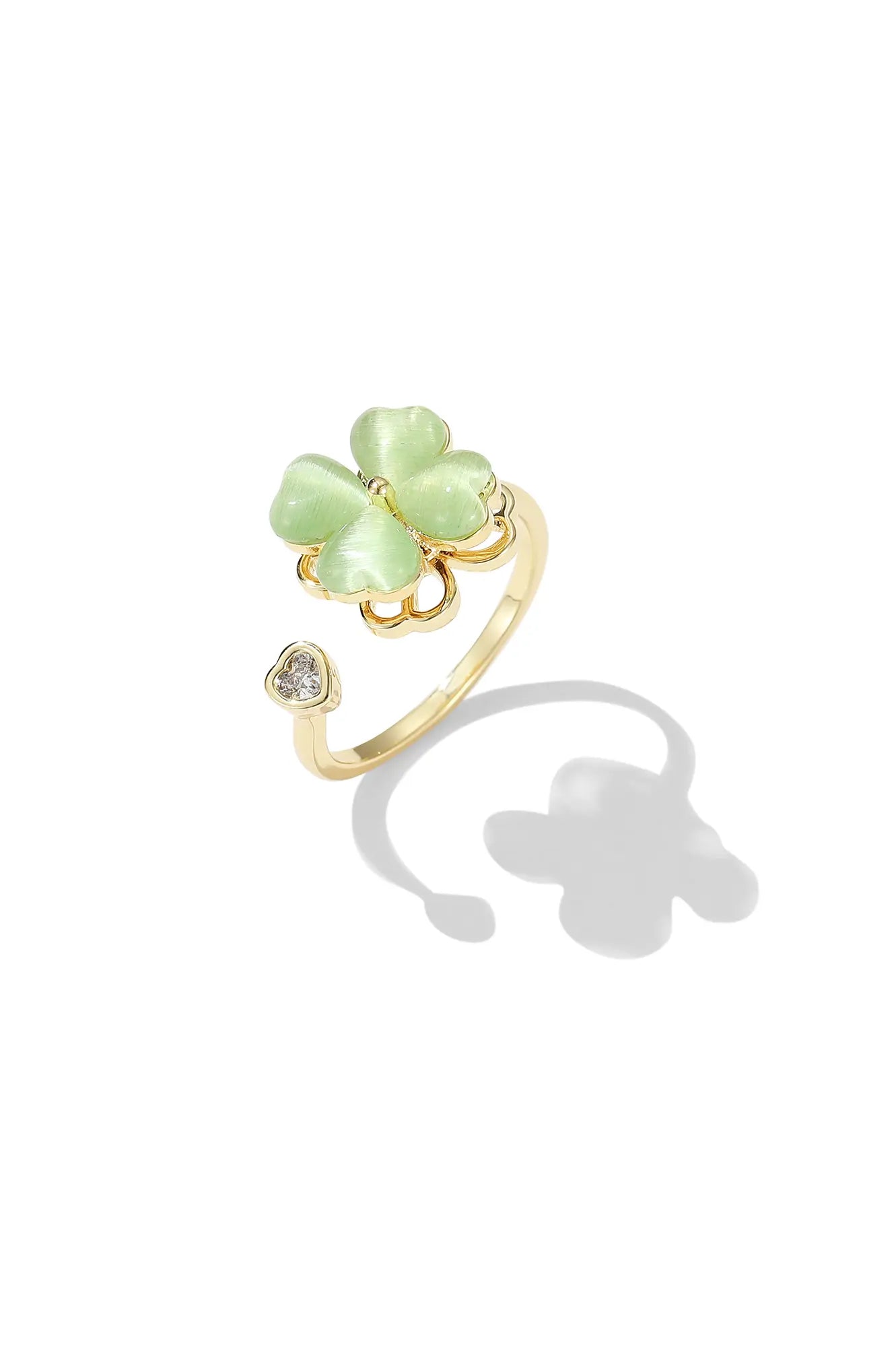 Green Opal Spinner Ring