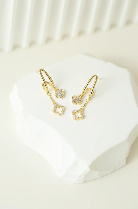four leaf clover earrings