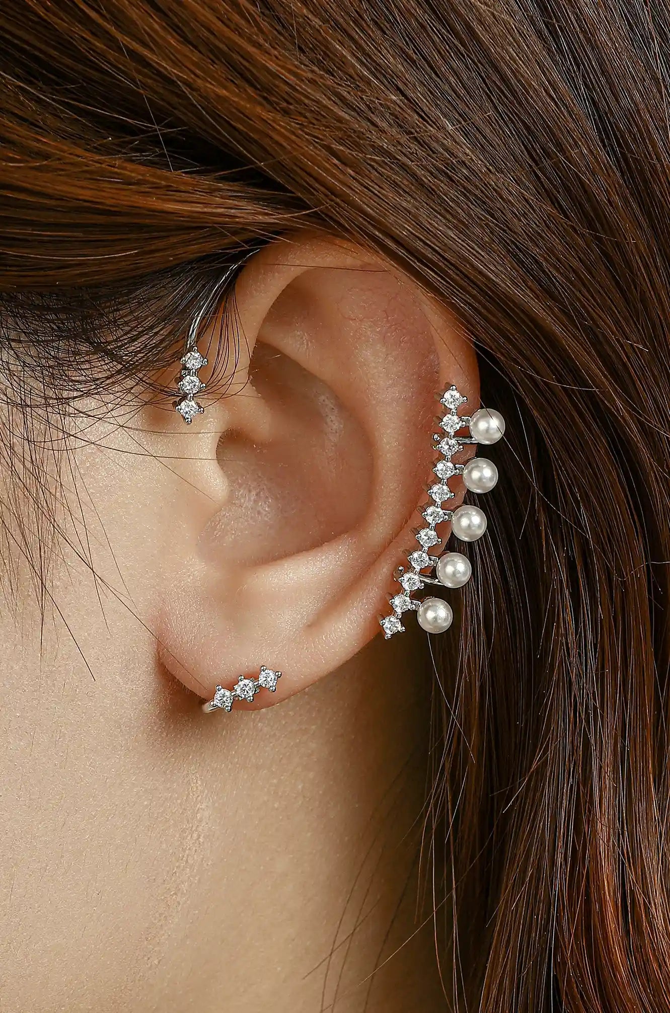 Pearl Clip Ear Cuff Earring
