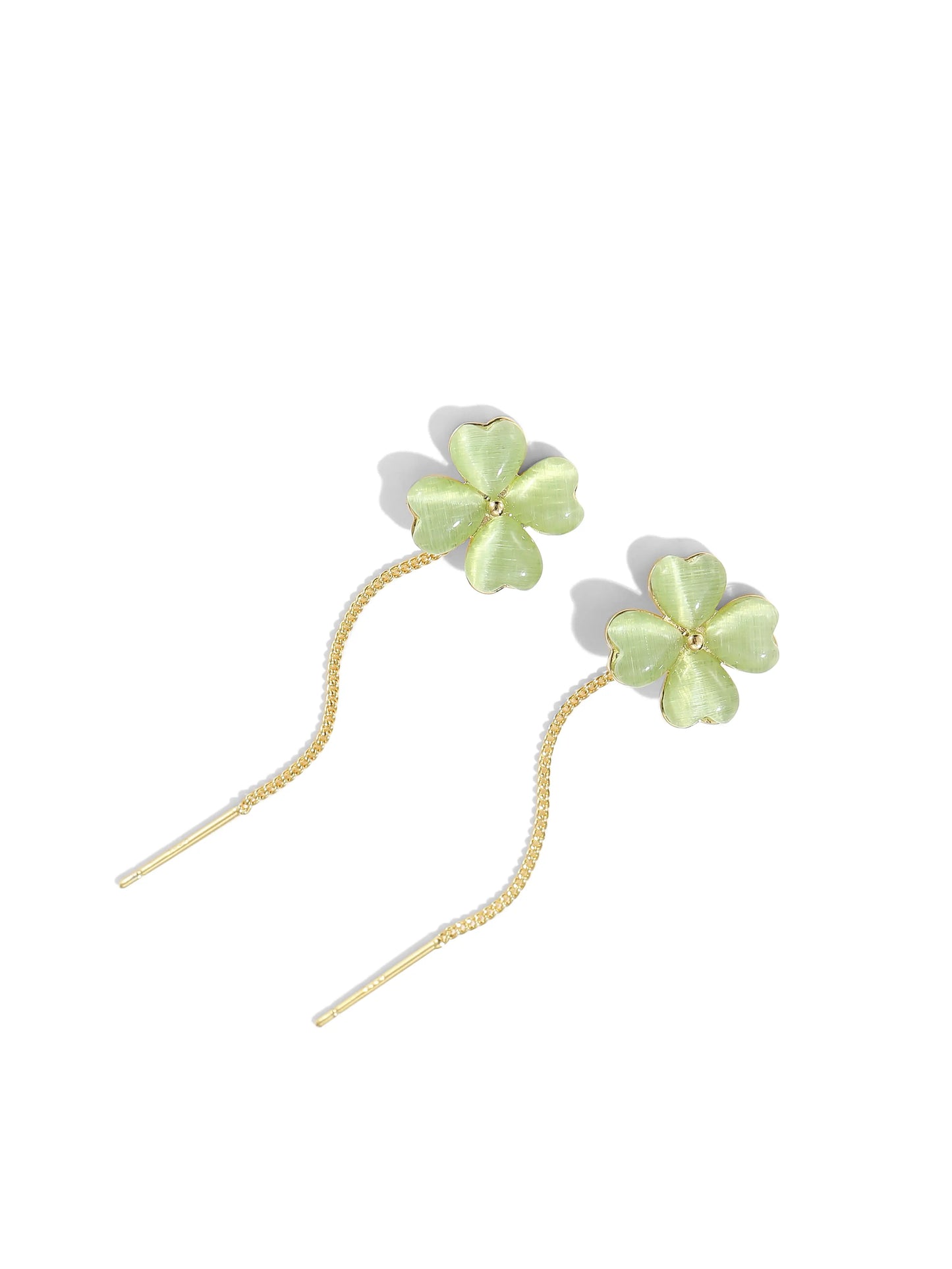 Clover Opal Threader Earrings