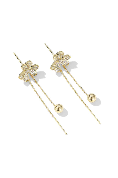 gold clover earrings