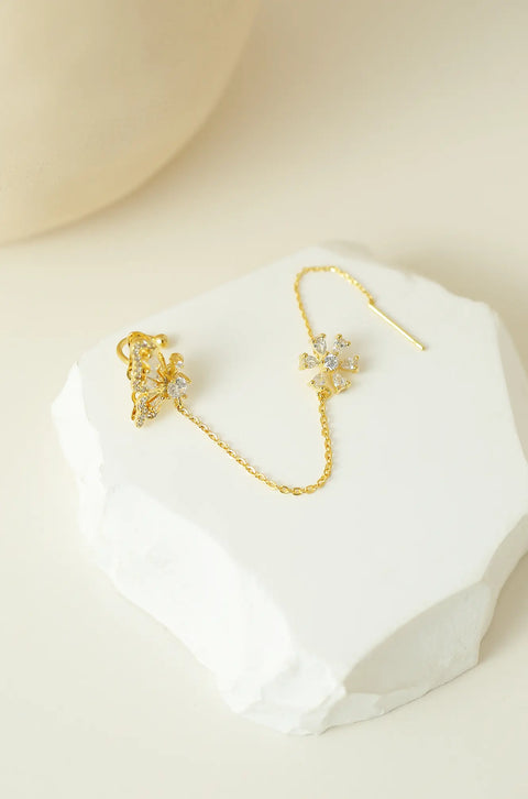 Dainty Butterfly Clip Earrings