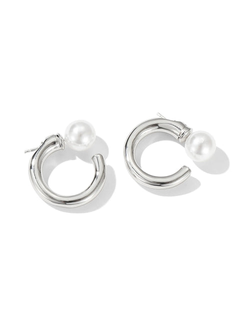 pearl hoop earrings