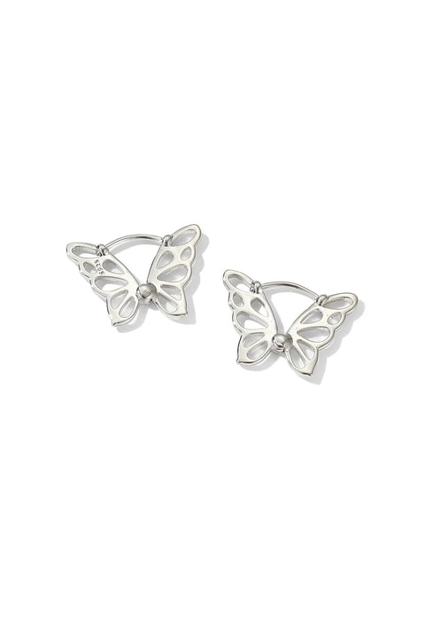 butterfly hoop earrings
