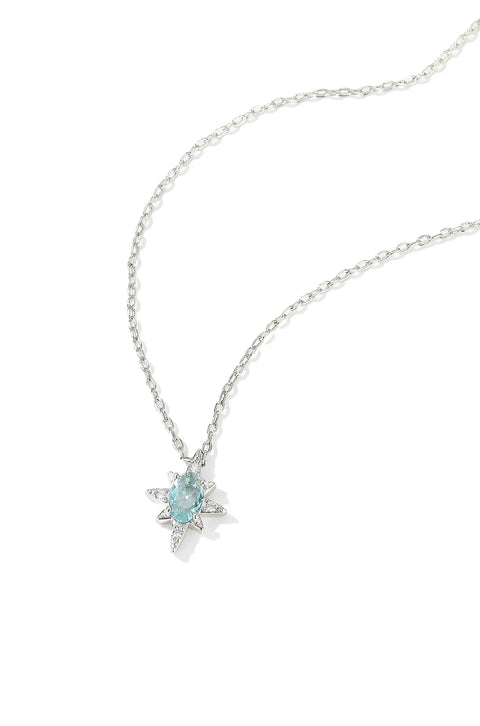 silver necklace with star
