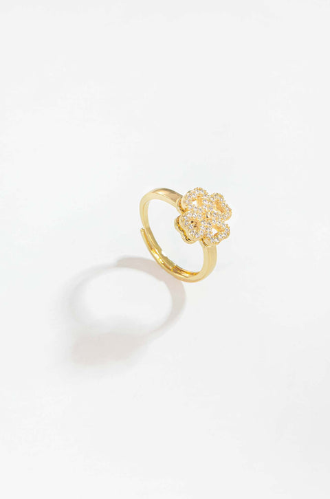 Gold Clover Spinning Ring