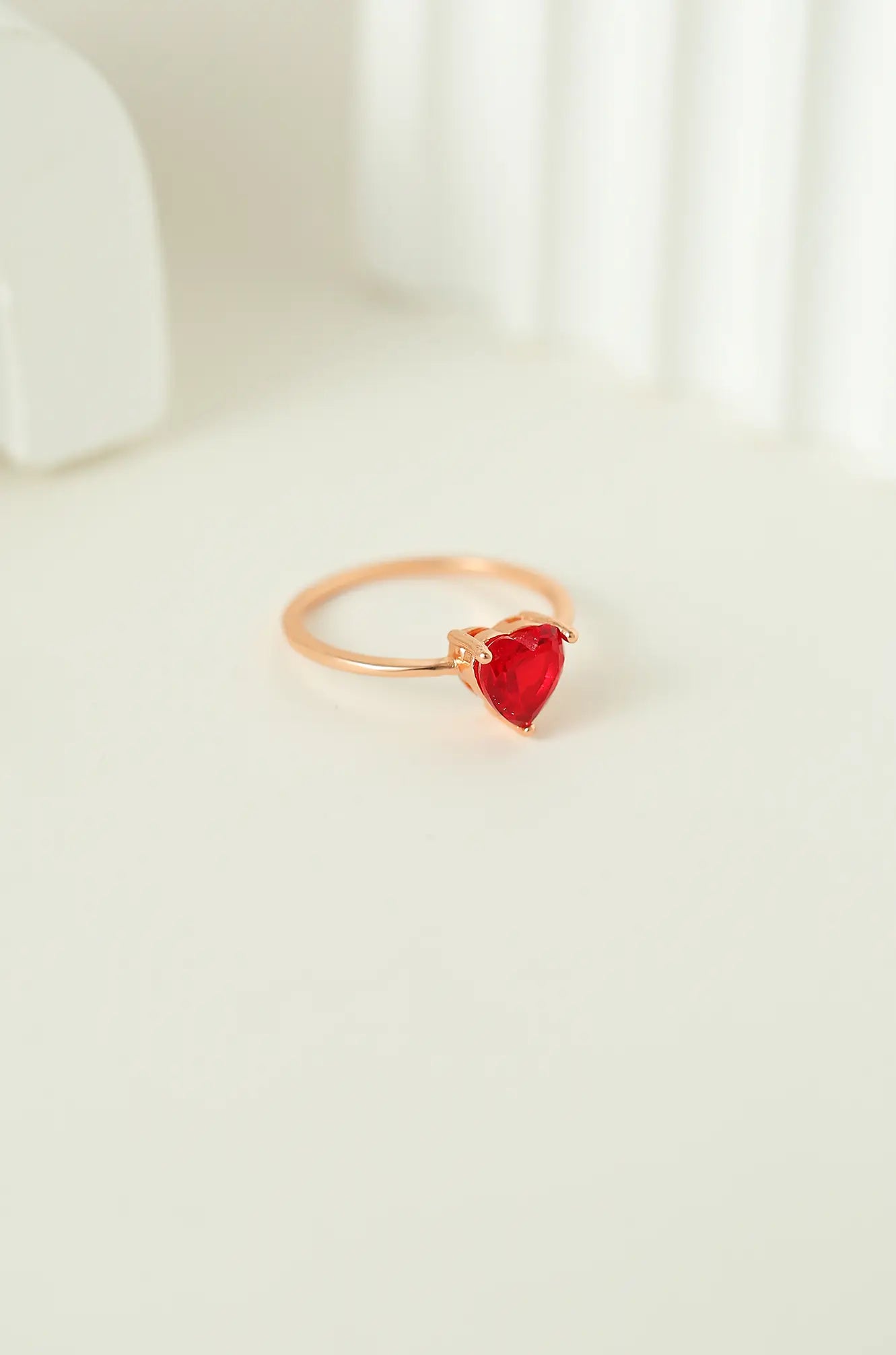 Red Heart Gem Ring