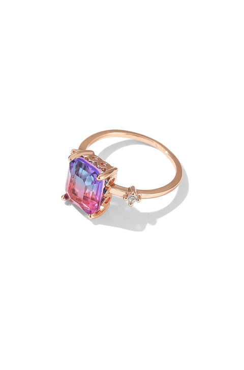 Gradient Pink Sapphire Ring