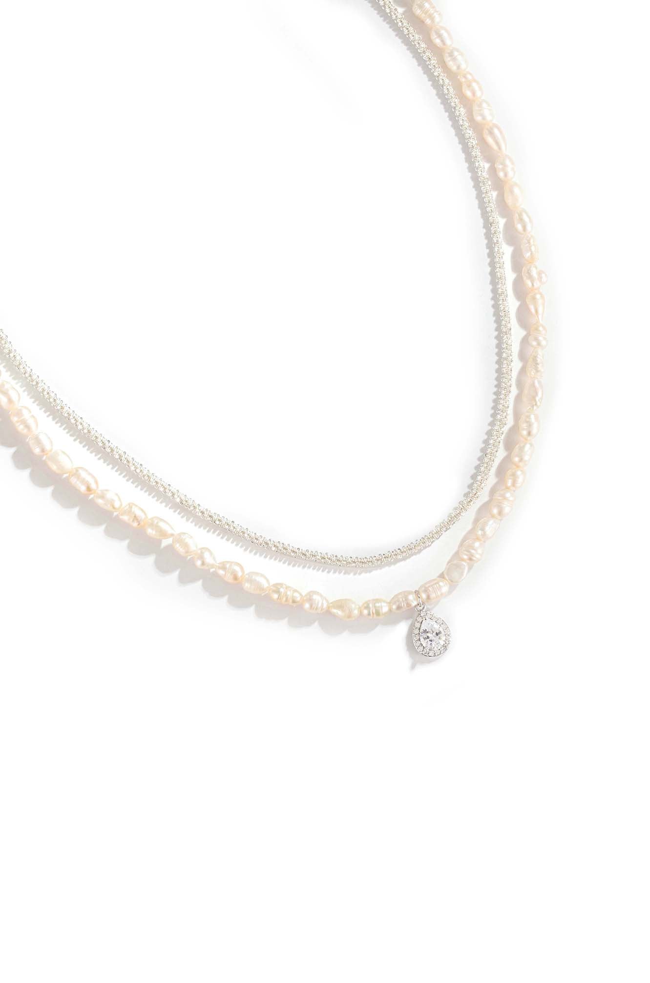 Freshwater Pearl Double Chain Necklaces