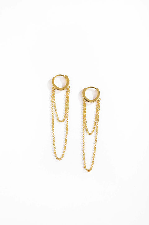 chain hoop earrings