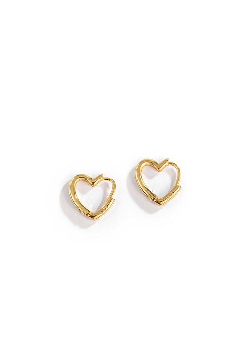 Heart Huggie Earrings